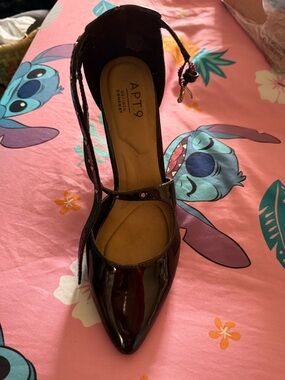 APT. 9 Women's Patent Pointed-Toe Ankle-Strap Pump in Deep Wine